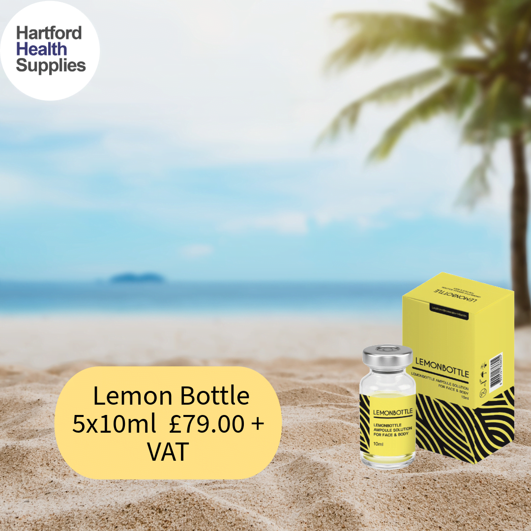 Lemon Bottle Box on beach with price label